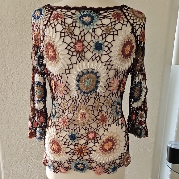 Joseph Multicolor Crochet Amazing Quality Blouse - Picture 8 of 10